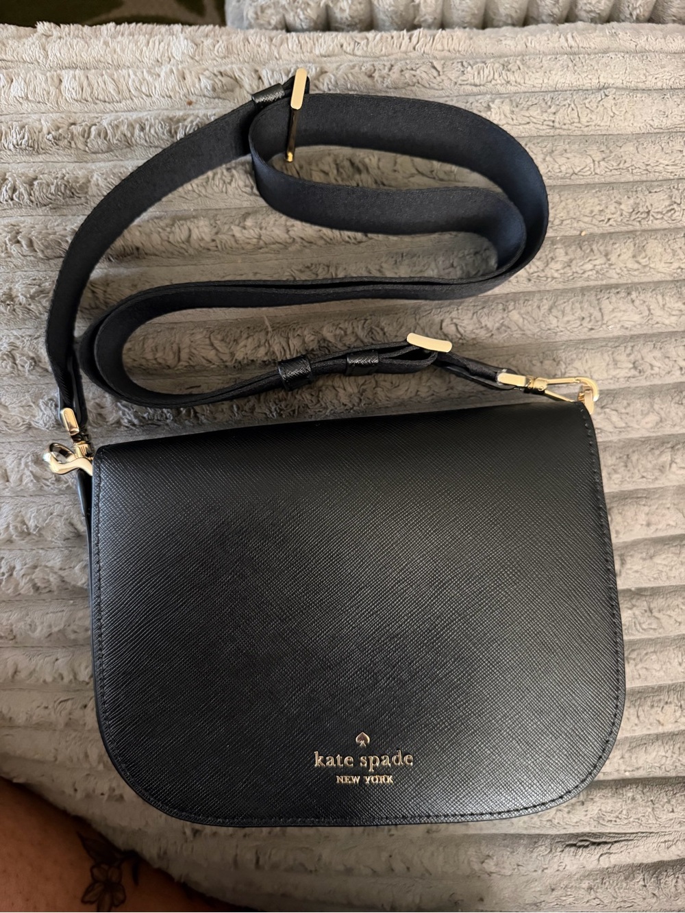Kate Spade New York Black Leather Crossbody Bag